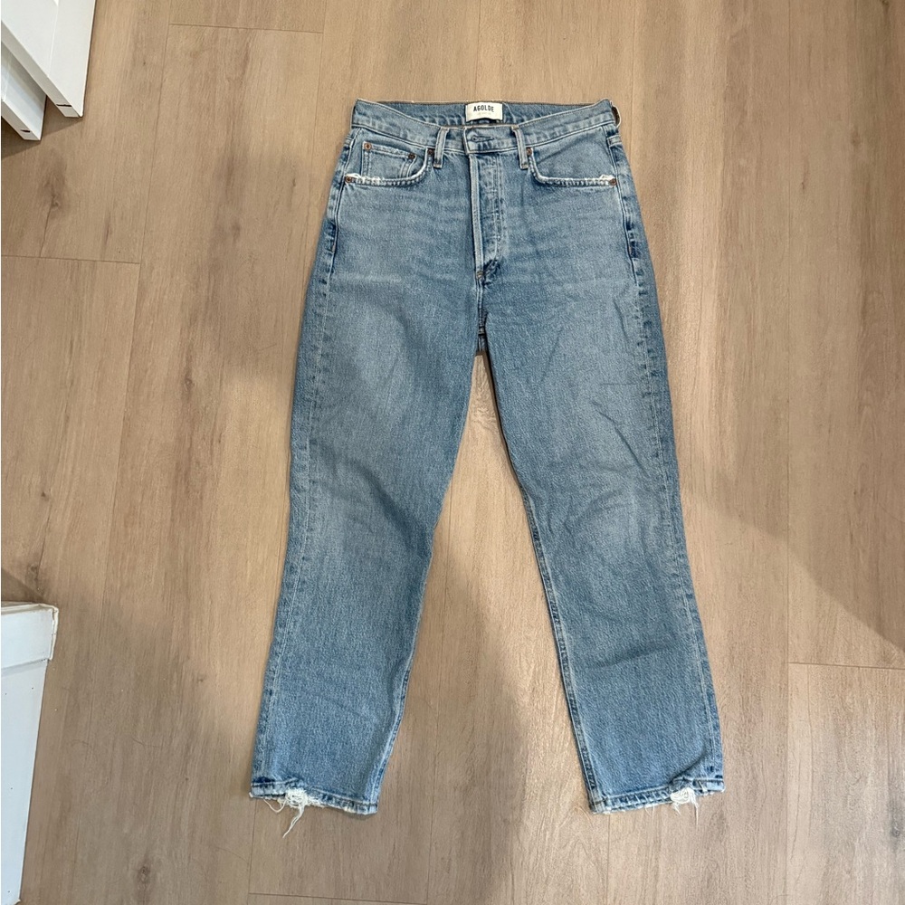 Agolde High Rise Straight Riley Jeans 27 - Picture 2 of 5